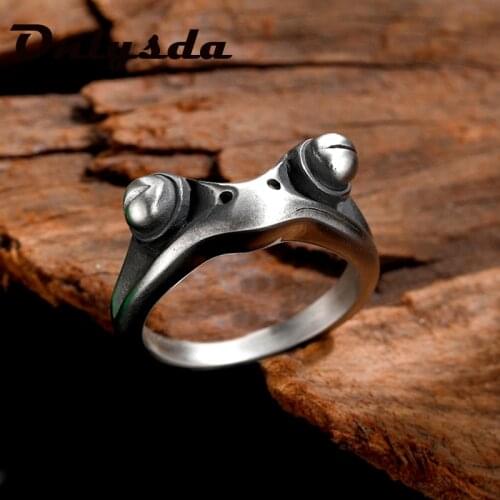 Love Vintage Kikker Ring Voor Vrouwen Artistieke Ontwerp Retro Opening Resizable Unisex Vrouwelijke Statement Ringen Zilvere