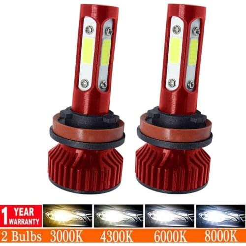 Muxall Mini M6 H7 360° 4-Side LED Car Headlight Bulb 16000LM 6000K H8 H9 H11 9005 HB3 H10 9006 HB4 Running Auto Fog Head Lamp