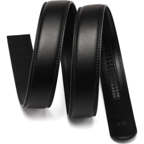 Mens Headless Belt Strip 3.5 Automatic Buckle Young And Middle-Aged Wild Trend Mens Belts Without Head Belts Wear-Resistant
