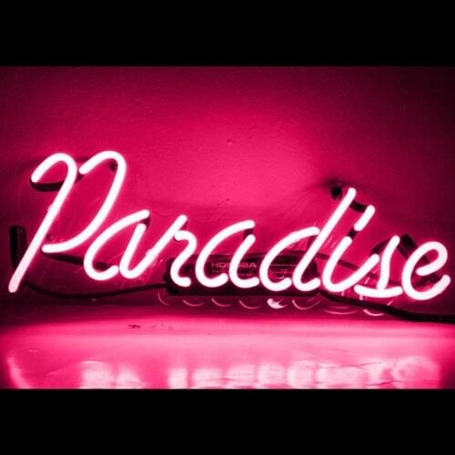 14“ Paradise Pink Acrylic Custom Neon Light Lamp Sign Beer Bar Handmade Real Glass Decorate Home Wall Room Windows Tube Artwork