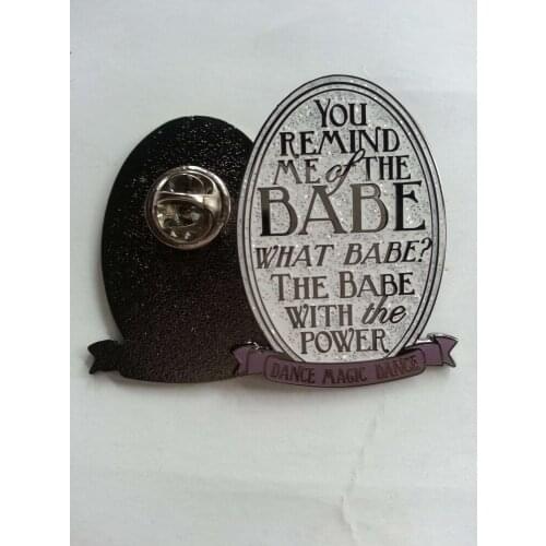 Customized imitation hard enamel pins with glitter,metal badge