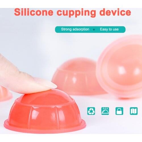 Hot 1Pcs/5Pcs Silicone Cupping Device Massager Vacuum Body Cups Back Body Massage Health Care Tools