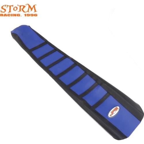 Blue Ribbed Rubber Gripper Soft Seat Cover For HUSQVARNA TC FC 250 300 310 350 400 450 500 501 510 2016 2017 2016-2017
