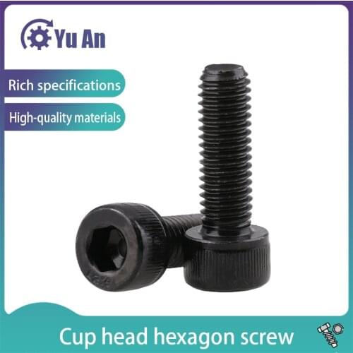 Spot DIN 912 12.9 Alloy Steel Cup Head Hexagon Screw Cylindrical Head Hexagon Bolt M 3- M 8. 20Pcs