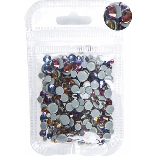 AAAA+ Best Quality Volcano Mix Size Hot Fix Rhinestone More Shiny Super Bright Nail Art Hotfix Iron On Stones.10Gram
