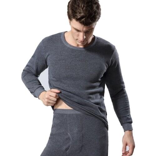 Thermal underwear male Winter long johns thermo underwear mens thick men setswinter keep warm for Russian man/women