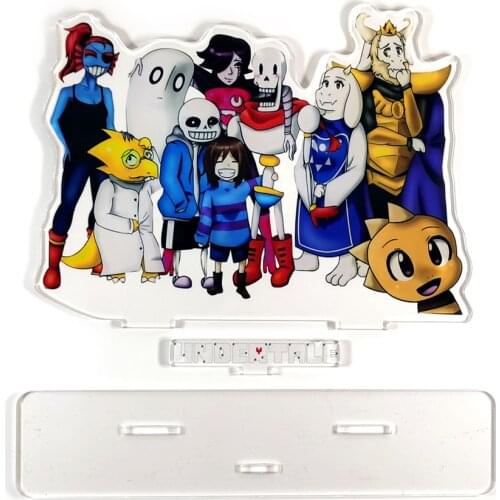 Undertale group Frisk Toriel Sans Papyrus Undyne Alphys acrylic standee figurines desk decoration cake topper anime