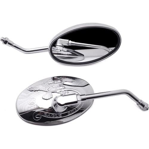 Universal Motorcycle Rear View Mirror 8 10mm Round Scooter Side Mirror For Honda VT250 VF700C VF750C VF1100C Magna STEED 400