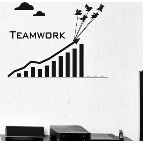 Vinyl Wall Decal Teamwork Business Graphics Office Inspire Art Stickers Mural Unique Gift WL829