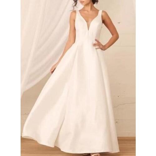 Vintage Celebrities White Dress Summer 2022 Womens Sleeveless Vest Tank Strapsless A Line Party Long Dresses Ladies Ball Gown