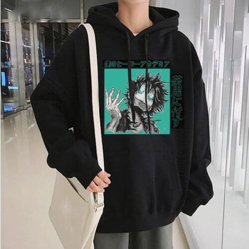 Japanese Anime My Hero Academia Boku Dabi Explosion Print Women Hoodies Harajuku Streetwear Oversized Mens Hoodies