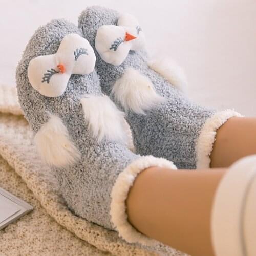 Women Fuzzy Fluffy Socks Winter Sleep Warm Soft Cozy Fleece Slipper Cute Casual Plush Ladies Comfy Crew Sock Velet Comfortable
