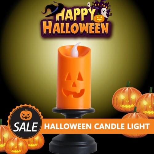 1pc Halloween Candle Light LED Colorful Candlestick Pumpkin Table Top Decoration Halloween Party Supplies Home Decorations