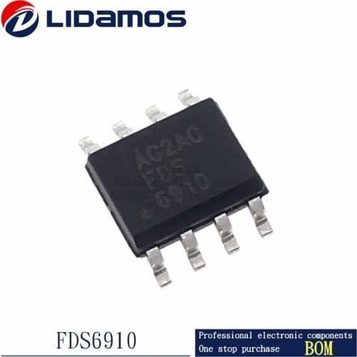 10-200Piece FDS6910 FDS 6910 30V 7.5A SOP8 Dual N-Channel Logic Level PowerTrench MOSFET New Original/Made in China High quality