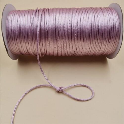 2mm X 20m Lt Purple Color Rattail Satin Cord Chinese Knot Braided String Jewelry Findings Beading Rope R519