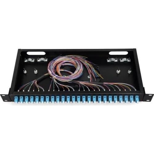 24 CORE Fiber Patch Panel SC APC Pigtail Optical Fiber Terminal Box Optical Fiber Distribution Frame