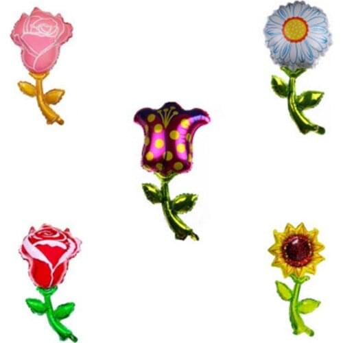 3pcs Rose Flower Sunflower Foil Balloons Wedding Party Decoration Adult Kids Birthday Party Decoration Air Globos baby shower