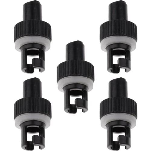5pcs PVC Inflatable Boat Kayak Air Pump Hose Valve Adapter - Black