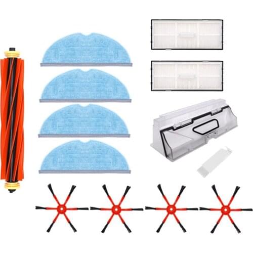 Promotion!13Pcs Replacement Kit For Xiaomi T7 T7S Robot Vacuum Detachable And Washable Filter Main Brush Vacuum Cleaner Parts