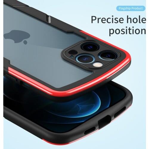 Acrylic Shockproof Case For iPhone XR X XS 11 12 Pro Max 6s 7 8 Plus SE 2020 Hard PC Rubber Soft Frame HD Transparent Back Cove