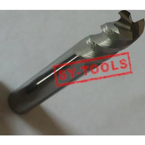 Free shipping HRC50 10mm D10*45*D10*100mm 3 Flutes Aluminum Cutting Carbide End Mills
