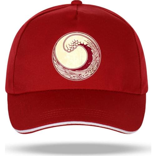 New Summer Fashion Japan Surf Fun Japanese Wave Print Baseball Caps for Men Women Hip Hop Cotton Velcro Trucker Cap Bone Dad Hat