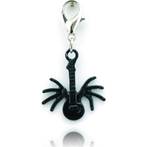 JINGLANG Fashion Lobster Clasp Charm Black Music Instrument Pendants DIY Necklace Jewelry Accessories Free Shipping