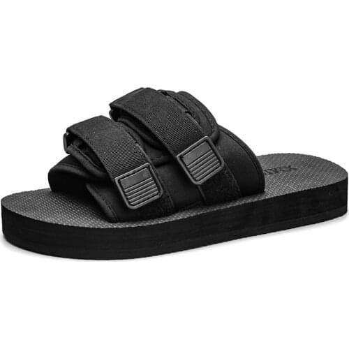 Peep Toe Summer Mens Slippers Outdoors Unisex Summer Slides Wear Fashion Outdoor Couple Summer Beach Shoes Sandals