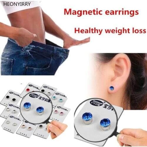 2Pcs Lose Weight Magnetic Health Jewelry Magnetic Slimming Earrings Slimming Patch Magnets Of Lazy Paste Slim Patch