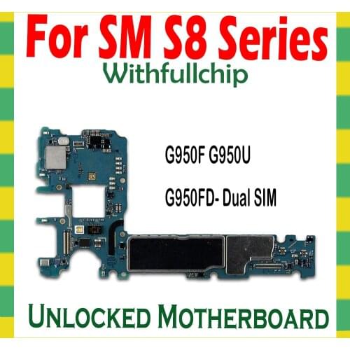 Motherboard Unlocked For Samsung Galaxy S8 G950F G950FD G950U 64GB Unlock Mainboard Android OS Main Logic Mother Board No Lock