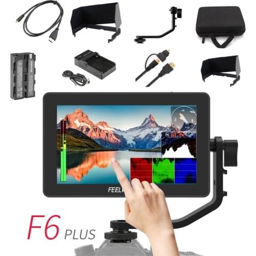 FEELWORLD F6 PLUS 4K Monitor 5.5 Inch on Camera DSLR 3D LUT Touch Screen HDMI IPS FHD 1920x1080 Video Focus Assist Field Monitor