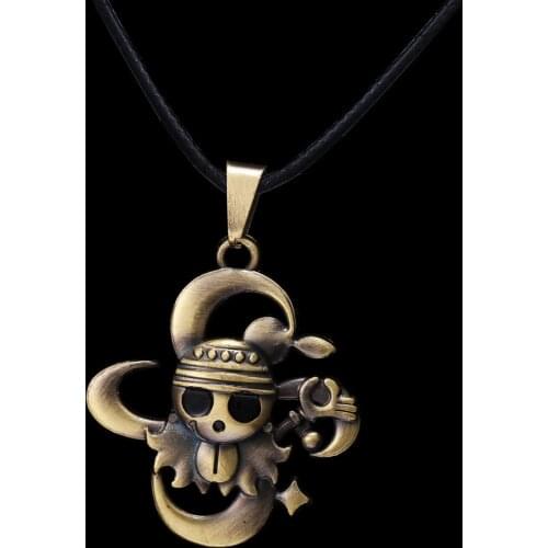 MOSU Hot Anime One Piece Nami Pirates Skull Bronze Pendant&Necklace High Quality Personality Jewelry