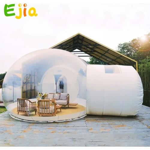 Inflatable Bubble Tent with Iron Bracket Frame Single Tunnel luxury Bubble House Dome 3-5 People Tent for Camping Stargazing