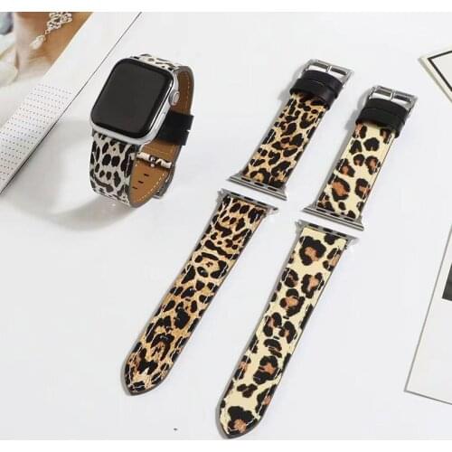Real Leather WatFchband 30 40 42 44 mm For Apple iWatch Series 6/5/4/3/2/1 Watch Strap