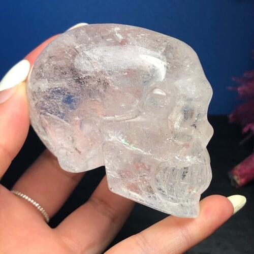 Natural crystal carved skull meditation reiki healing, home decoration pieces can be used for gifts