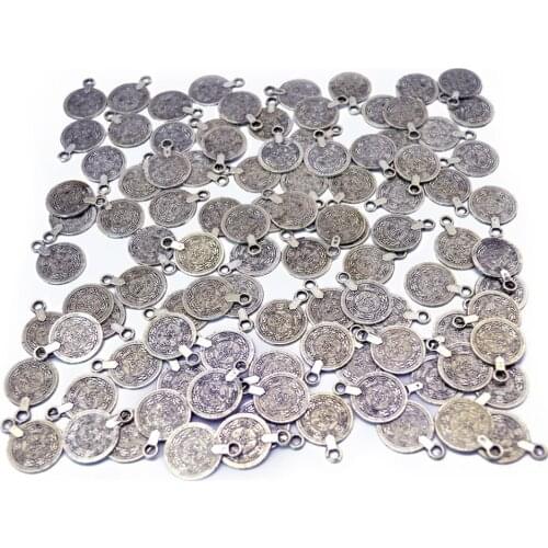 Gypsy Bohemian Beachy Chic Carving Flower Coin Charm Statement Necklace Festival color Tibetan Tribal Ethnic Turkish Accessorie