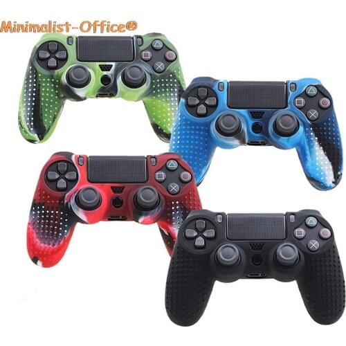 Anti Slip Silicone Protective Skin Case For Dualshock 4 PS4 DS4 Pro Slim Controller Cover Analog Grip Case Cover