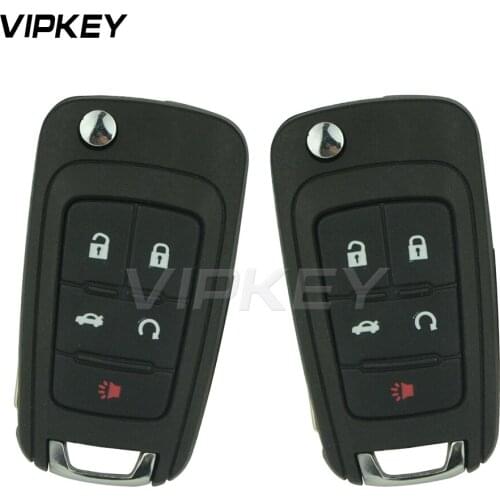 Remotekey 2pcs Flip remote car key for Chevrolet Camaro Cruze for Buick Encore Lacrosse Regal 5 button HU100 315 Mhz OHT01060512
