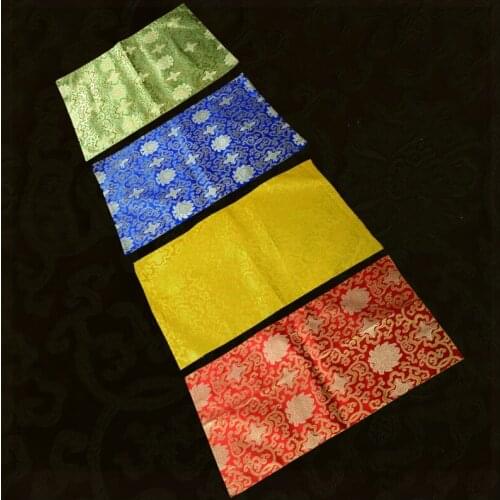 Custom Luxury Jacquard Rectangle Dust Cover Chinese Silk Satin Side End Tablecloth Small Cabinet Bedside Table Covering cloth