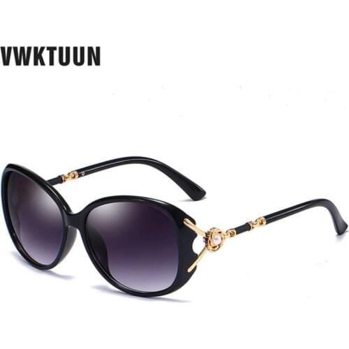 VWKTUUN Vintage Oversized Sunglasses Women Brand Designer Sun Glasses for Female Imitation Pearl Frame Sunglasses Oculos De Sol