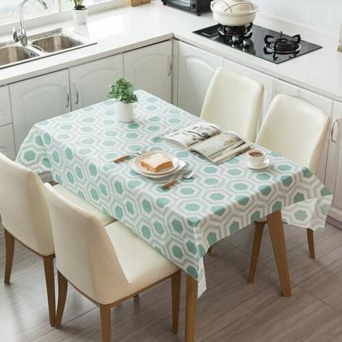 Style Simple Polygon Tablecloth Waterproof Oil Proof And Wash Free Nordic Tea Table Tablecloth Household Square Tablecloth
