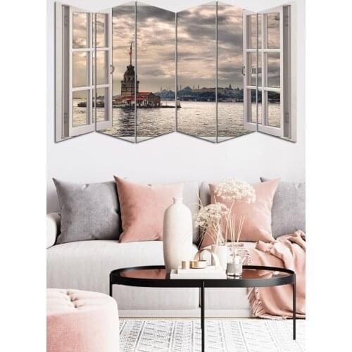 6 piece Mdf Table-Drop Window Kızkulesi