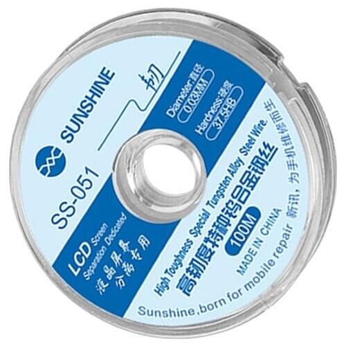 Sunshine SS-051 LCD Screen Separation Cutting Steel Wire For Samsung IPhone LCD Screen Refurbish Cut Repair Tools 0.03MM