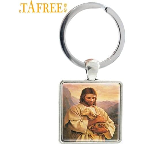 TAFREE Hot Sale Christian Jesus Keychain Pendant Jewelry Bag Charm Goddess Keyrings Holder Special Accessories E547