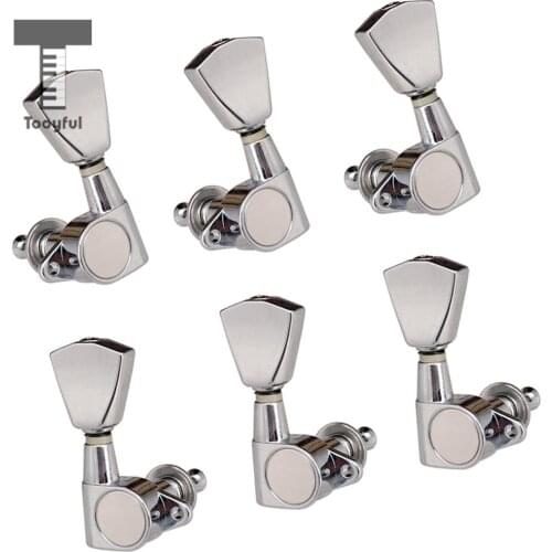 Tooyful Chrome 3R3L Machine Heads String Tuning Peg Tuners for Acoustic Guitar Accs