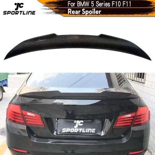 Carbon Fiber Trunk Spoiler Wing Lip for BMW 5 Series F10 F18 2010 - 2017 Rear Trunk Wing Spoiler Boot Lid Carbon Fiber