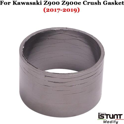Motorcycle Exhaust Pipe Escape Crush Gasket Middle Tube Link Pipe Gasket Eliminator Enhanced For Kawasaki Z900 Z900e 2017 - 2019