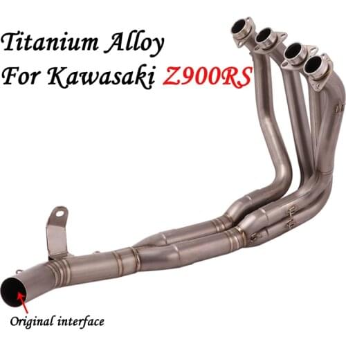 Z900RS Motorcycle Exhaust Titanium Alloy Pipe Connecter Middle Link Header Pipe Slip On Full Systems Exhaust For KAWASAKI Z900RS