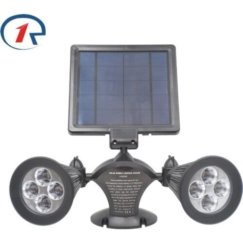 ZjRight 8LED Speaker Solar Light LED Lamp Outdoor Garden Double Rotation Spotlights day/night sensor gardens lawns wall lighting