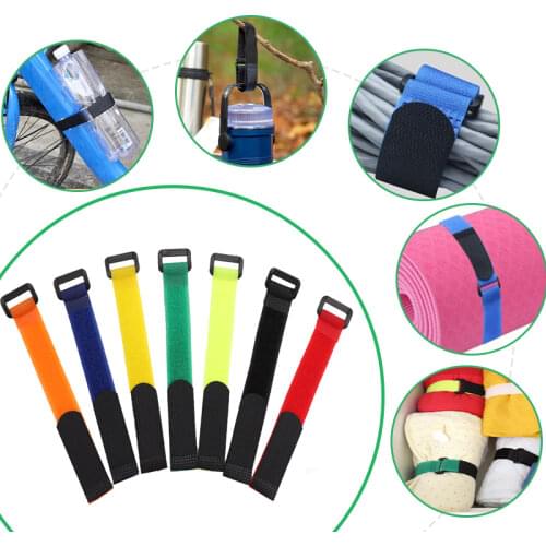 5PCS 2X40CM Customizable Reverse buckle velcros magic nylon Elastic band cable ties velcroing straps sticky fastener tape